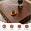 Table basse 32,7 pouces carrée en noyer avec habillage géométrique 3D texturé, plateau en placage de bois de frêne, table centrale moderne
