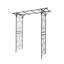 Support pour arches de jardin en métal L80,3 po x l 20,47 po x H 81,1 po