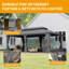 24 pi L 14 pi. D Pavillon de jardin en acier galvanisé avec double toit-112498314-112498316