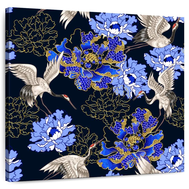 Brampt Japanese Floral, 39" H x 39" W