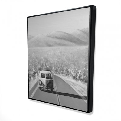 Car On The Road Print On Canvas