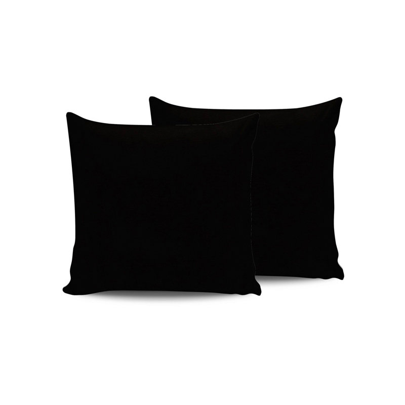 Ensemble de taie d'oreiller (2 pièces), Noir