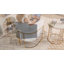 Fauteuil d'appoint demi-tonneau en velours avec coussin-1801962260