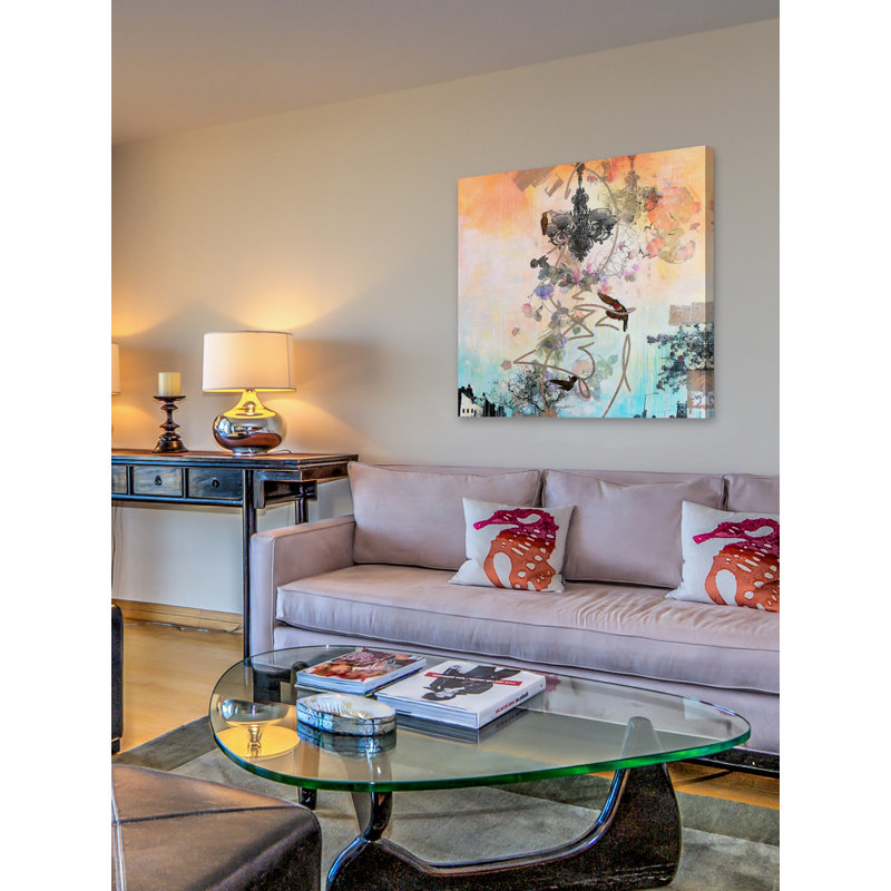 Chandelier by Tracy Silva Barbosa - Wrapped Canvas Painting, 46cm H x 46cm W