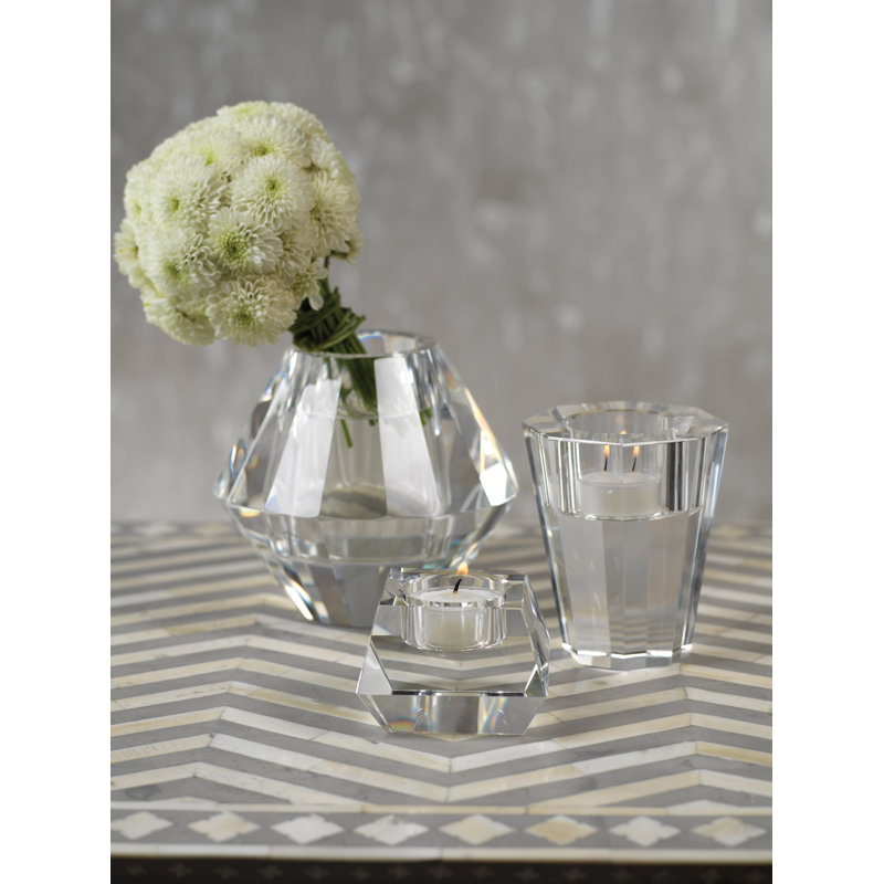 Porte-photophore en verre, Transparent