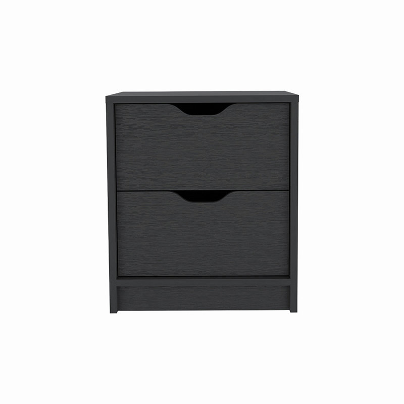 Mackensy 14.29'' W Particle Board Nightstand, Black