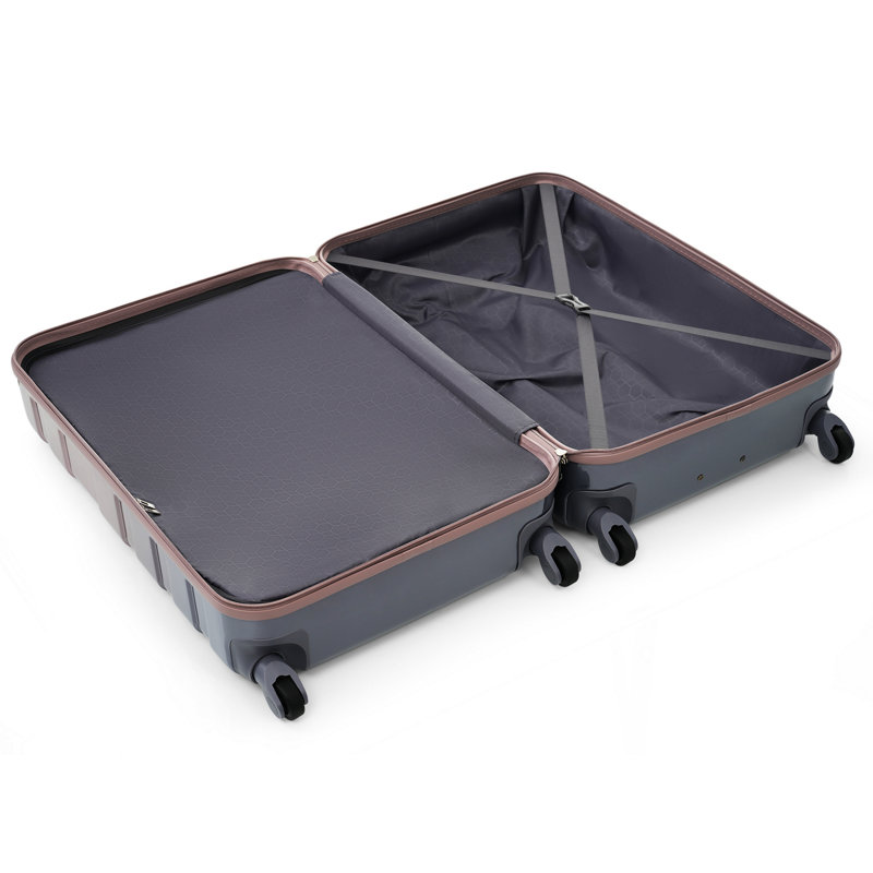 Ensemble de valises rigides en ABS léger avec verrou TSA, Golden
