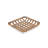 Set Of Two Brown Square Bamboo Basket Trays