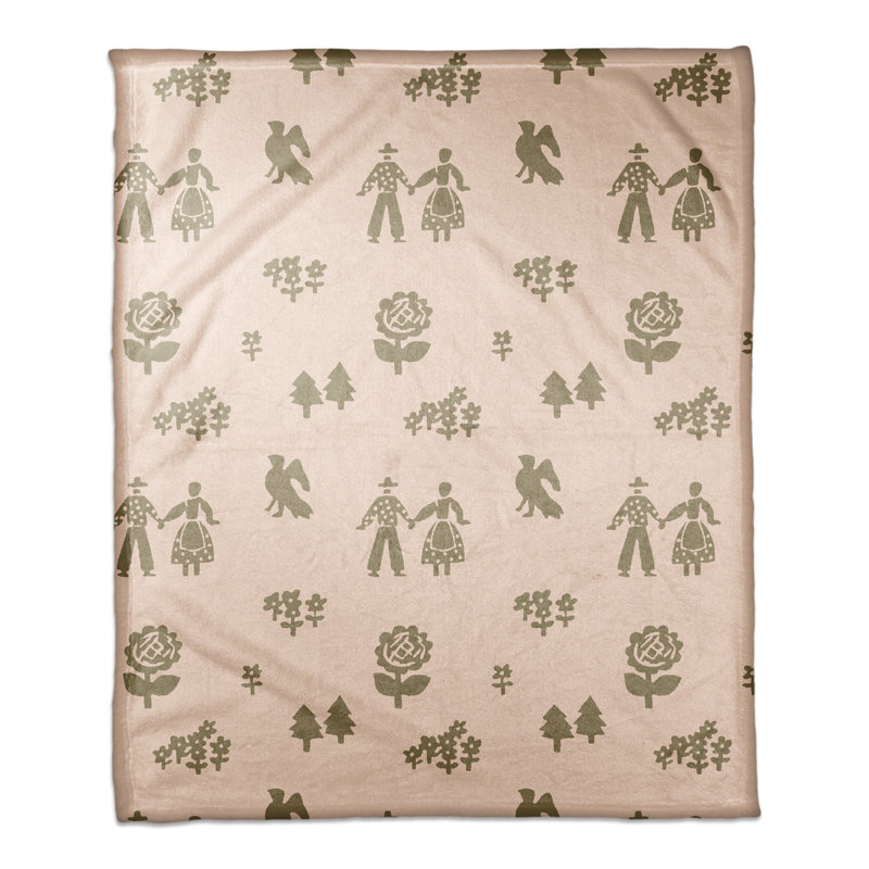 Hand Woven Throw Blanket, Beige/Brown