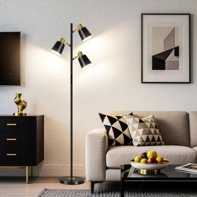 Lampe sur pied 67 po avec télécommande et 3 ampoules incluses