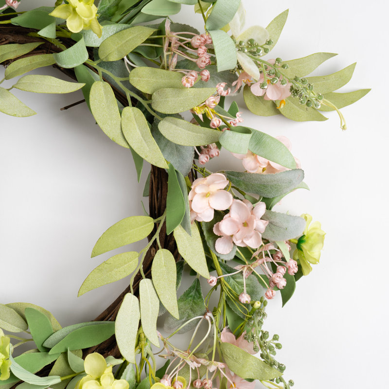 50cm Pink Hydrangea Wreath