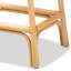 Tabouret de bar moderne en rotin de style bohémien avec siège courbé