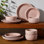 Service de table en grès réactif 12 pièces Bloomhouse