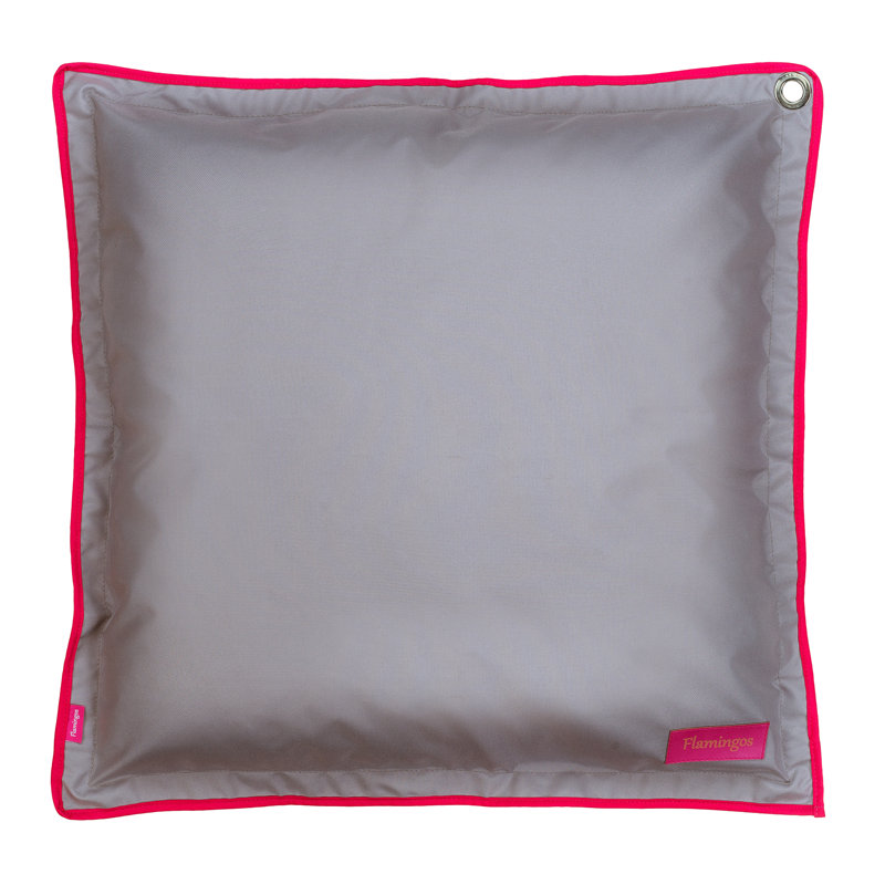 Indoor / Outdoor Square Throw Cushion, Grey/Pink