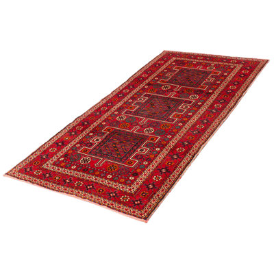 One-of-a-Kind 4'11" X 9'6" New Age Wool Area Rug in Red