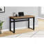 Bureau d'ordinateur à hauteur réglable avec pieds en métal noir H 29,36 po x l 47,09 po x P 23,55 po Rosie-1914366522