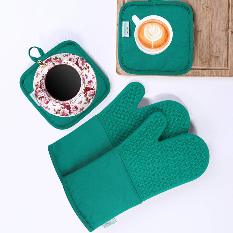 Ensemble de manique en silicone Naiyafly, Vert