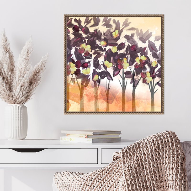 «Purple Trees» par Northern Lights, reproduction d'art sur toile encadrée, H 22 po x l 22 po