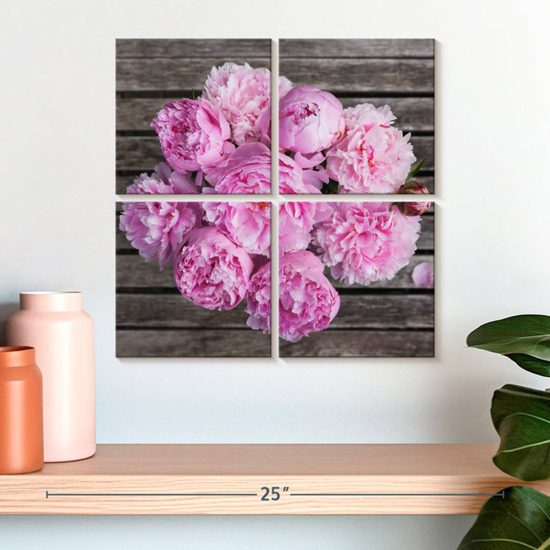 Bouquet de pivoines roses Harnek, H 18 po x l 18 po