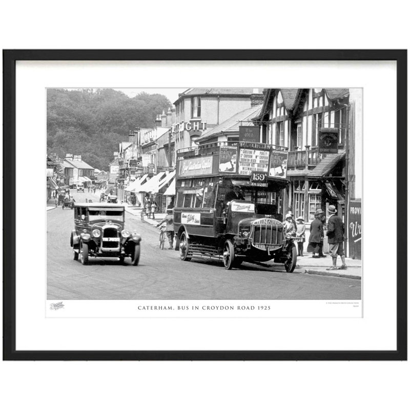 Caterham, Bus In Croydon Road 1925 by Francis Frith - Single Picture Frame Print, 60cm H x 80cm W x 2.3cm D