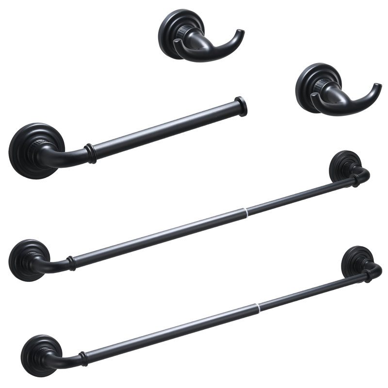 Bathroom Hardware Set, Matte Black