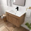 Meuble-lavabo de 30 pouces avec lavabo en céramique et tablette ajustable-1968158875