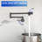 ° Rotatable Brass Pot Filler Modern Design Kitchen Wall Faucet Matte Black