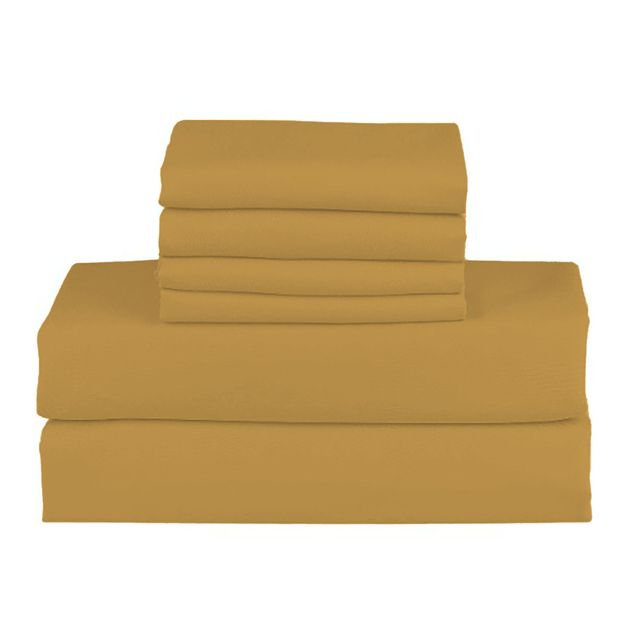 Hotel Luxurious Bamboo Blend Deep Pockets Breathable Cooling Bed Sheet Set 2000 Series, Queen Sheet Set + 4 Pillowcases