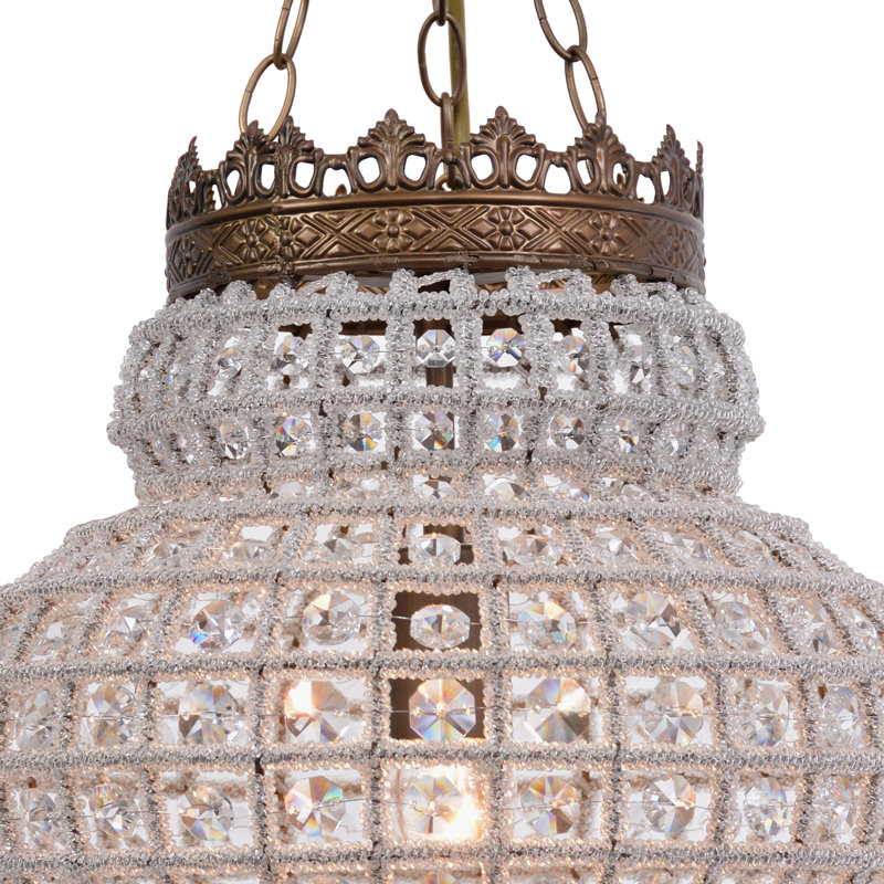 Lustre Montgomery, H 17,5 po x l 13,5 po x P 13,5 po