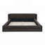 Luxueuse structure de lit tapissier en chenille avec une construction robuste et un design contemporain, idéale pour une chambre à coucher confortable et élégante.-1325577935
