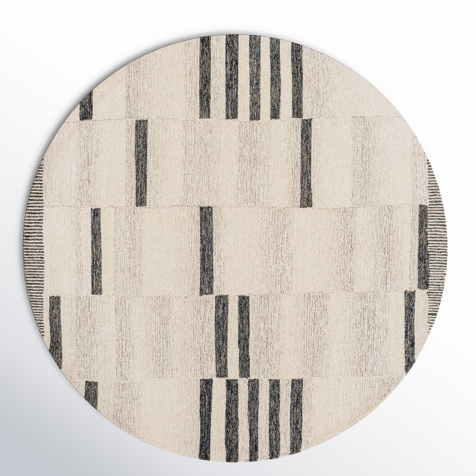Uptown Hand-Tufted Geometric Rug, Round 8'
