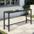 Arboleya Rectangular Metal Outdoor Bar Table with Leveling Knob-597209785-597209734