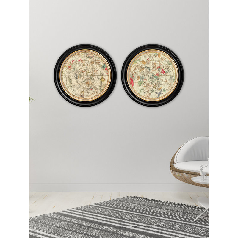 Constellation Northern by Mid-1800s - Single Picture Frame Print on Archival Matt 230gsm Paper, Beige
