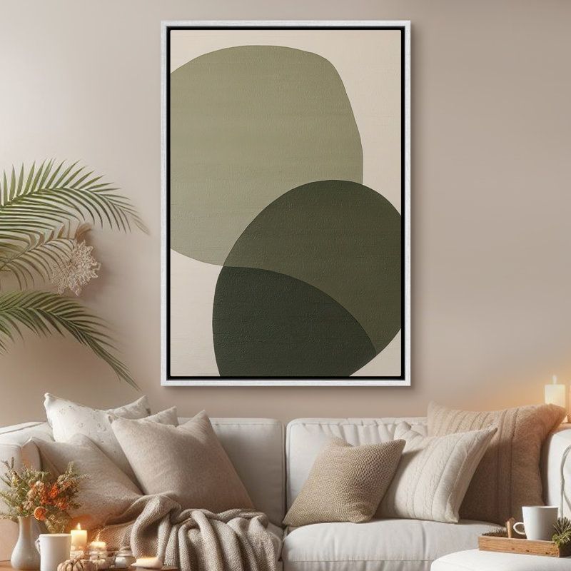Art mural encadré abstrait rétro antique classique pour chambre à coucher, H 36 po x l 24 po, Blanc