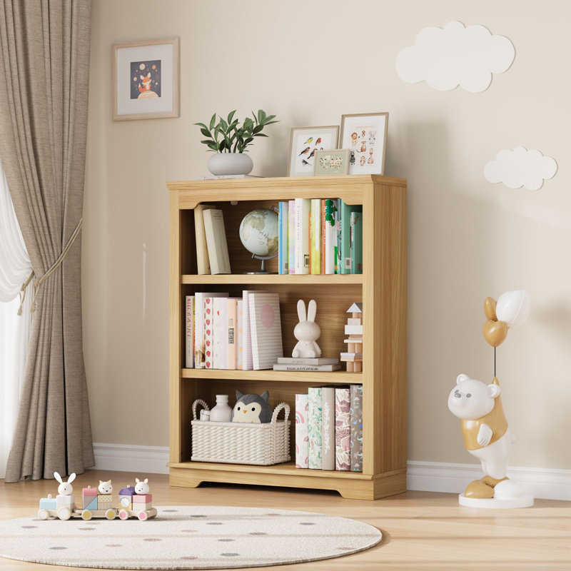 Bibliothèque Luper pour bureau avec 3 tablettes et rangement, Chêne, (3 tablettes) H 42,1 po x l 31,5 po x P 11 po