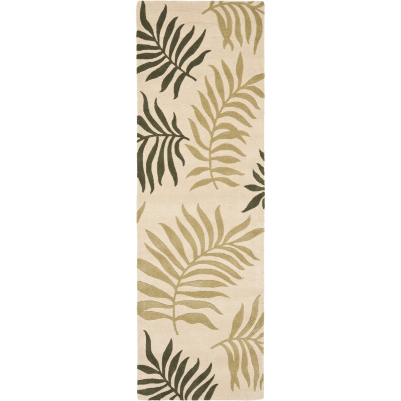 Luckey Hand Tufted Wool And Viscose Floral Rug, Runner 2'6" x 8'