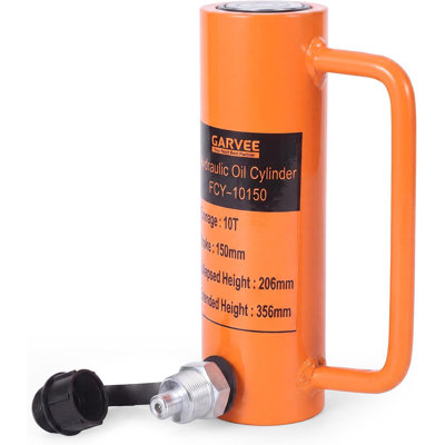 10T 6" Hydraulic Cylinder Jack – Solid Ram Hydraulic Cylinder with Extended Stroke, Heavy-Duty for Industrial Machinery & Construction