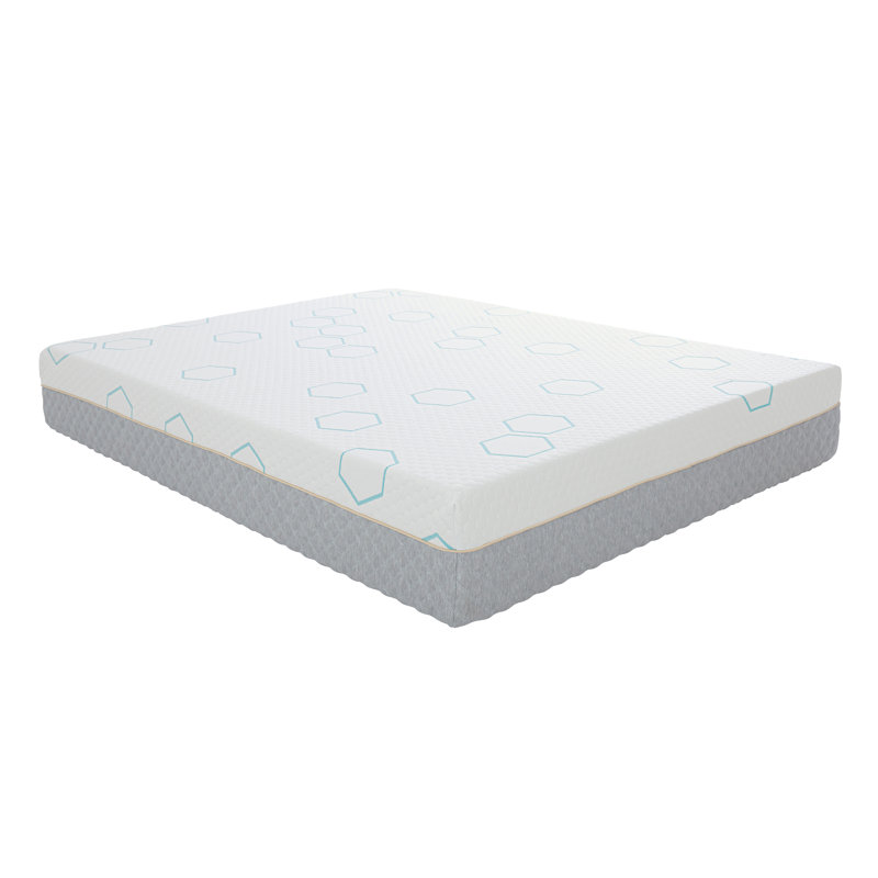 Matelas en mousse viscoélastique imprégnée de cuivre très grand et moderne de 12 po Shaddix avec housse Cool Touch, base en mousse haute densité