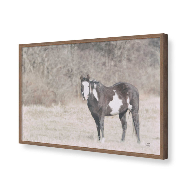 «Sunny Field II» par Nathan Larson, reproduction d'art, H 32 po x l 48 po, Brun
