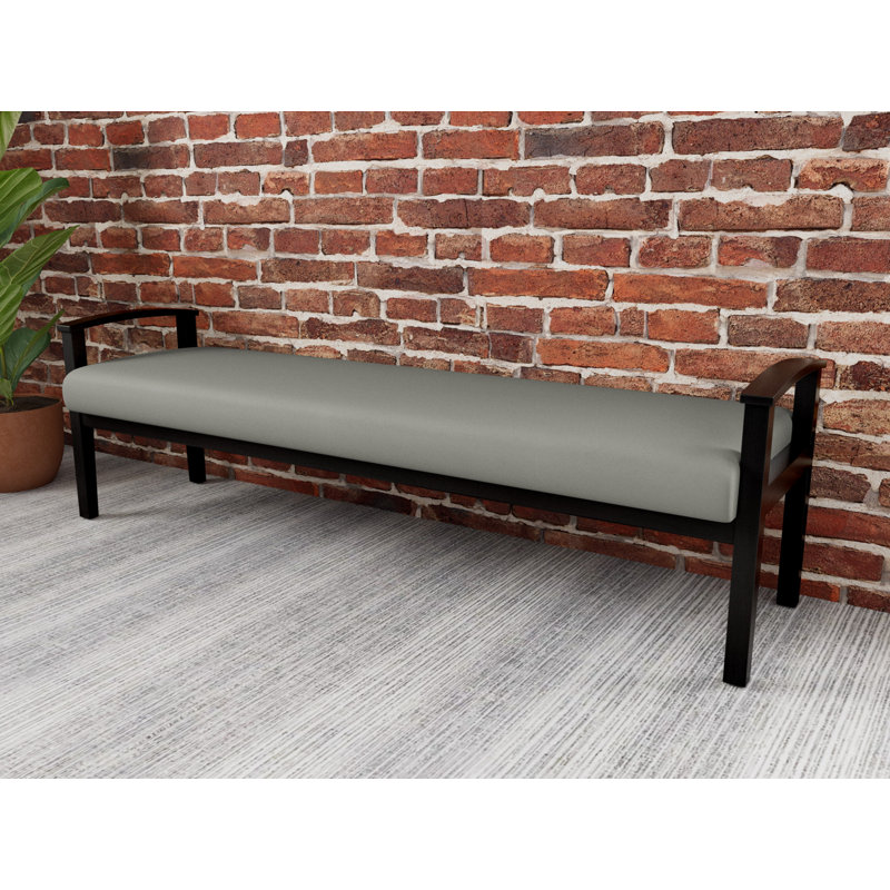 Banc en bois massif Amherst, Noir, Patriot Plus