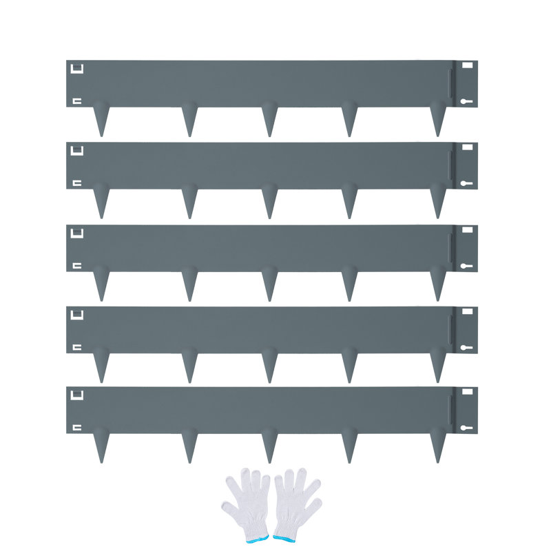 Bordure de paysagisme, H 6,15 po x l 39 po x P 0,06 po, Gris