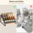 Spice Rack, 4 Tier Wooden Display Riser Stand, Kitchen Storage Organizer for Spices, Versatile Display Shelf, Space Saving, for Kitchen Countertop and Cabinet