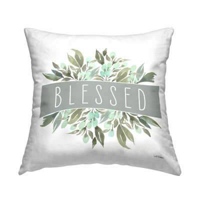 Blessed Cottage Florals Decorative Printed Throw Pillow Design by Leslie Trimbach