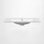 Comptoir de meuble-lavabo simple blanc 36 po avec lavabo en résine et trou central de 4 po