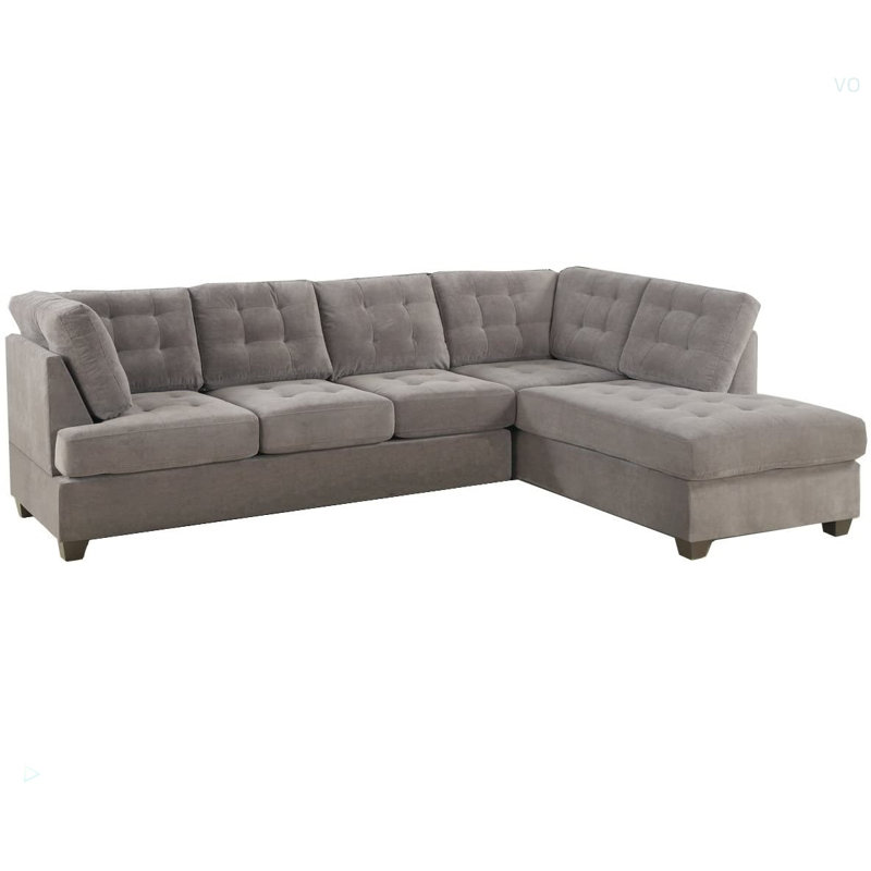 Salon modulaire en suède gaufré Canapé modulaire de couleur gris anthracite avec coussins Coussin touffeté contemporain
