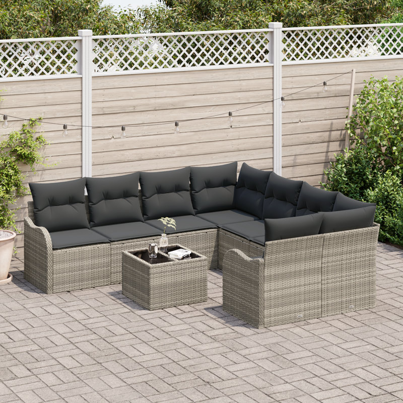 234cm Wide Patio Sofa with Cushions