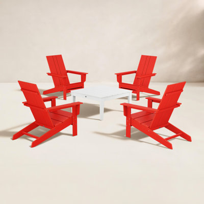 Ensemble de conversation à chaises multiples 5 pièces
