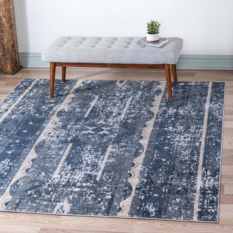 Parwich Striped Indoor Rug, Square 6'1"