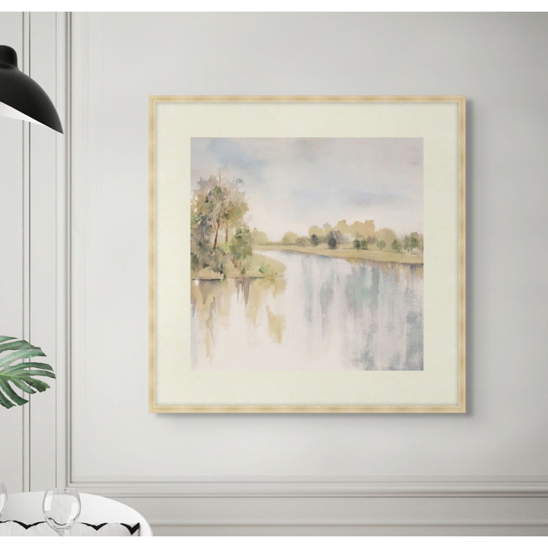 Landscape & Nature Framed Watercolour Painting Print, 32.75" H x 32.75" W