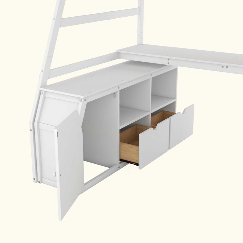 Cadre de lit en bois inspiré de la maisonnette, lit d'enfant en bois de pin massif avec apparence de clôture, aucun sommier nécessaire pour la chambre à coucher